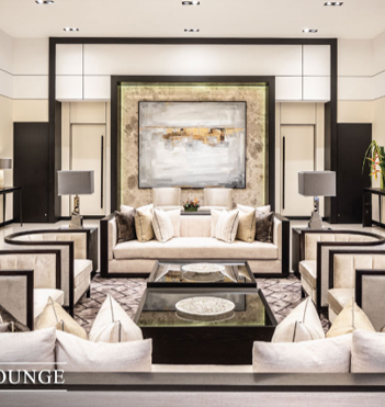 Signature lounge exudes an avant-garde feel of boutique luxury and ultimate home comfort